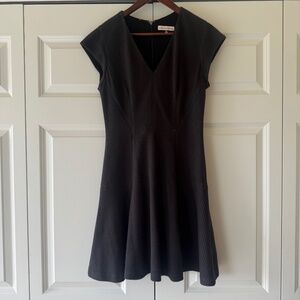 Rebecca Taylor Waffle Textured Black Dress Size 8